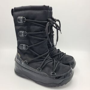 FitFlop Blitz Boot Snow Boot Black Patent Leather Snugtech Waterproof 6